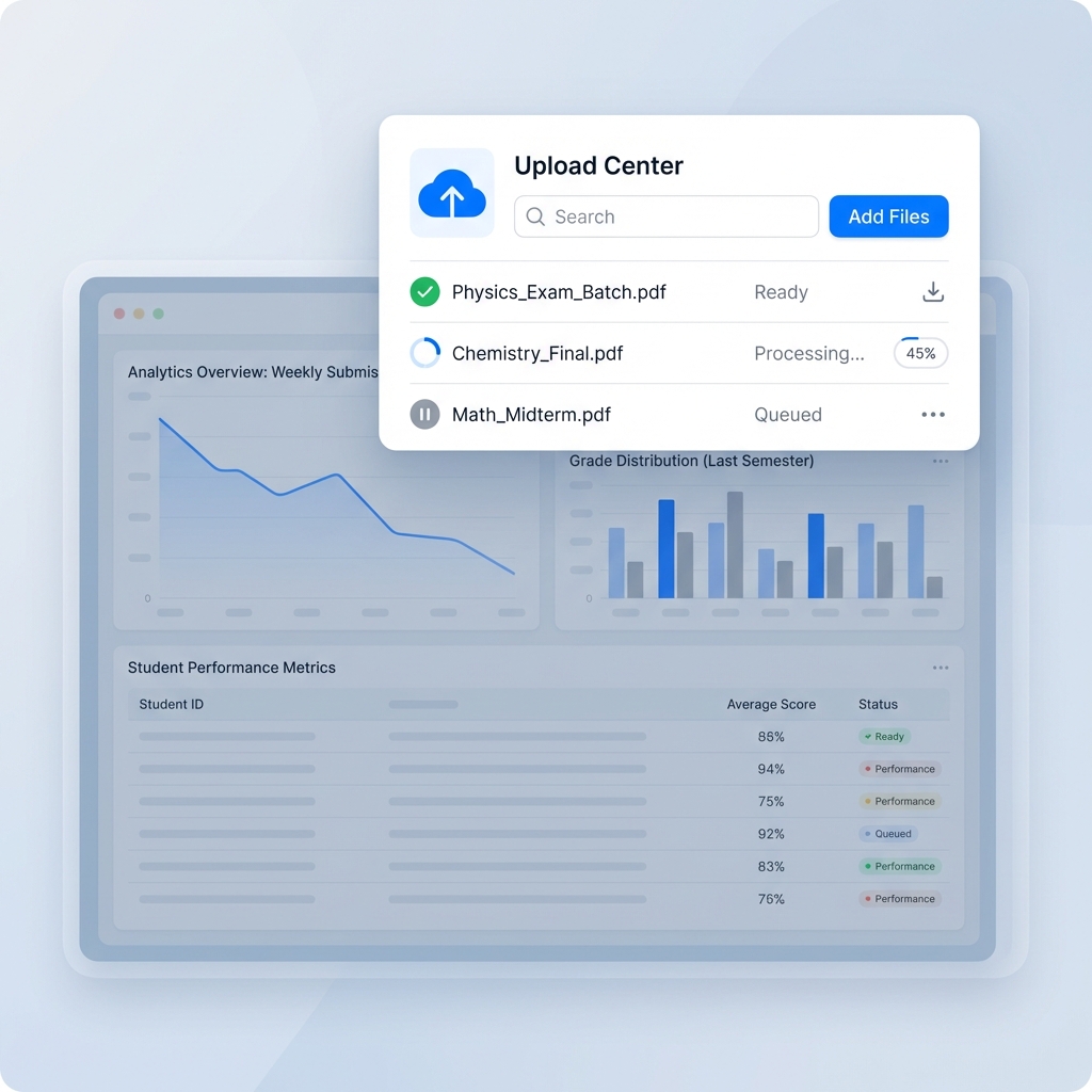 Upload Center with Dashboard
